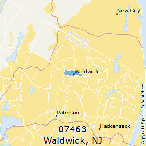 Waldwick,New Jersey County Map