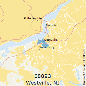 Westville,New Jersey County Map