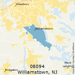 Williamstown,New Jersey County Map