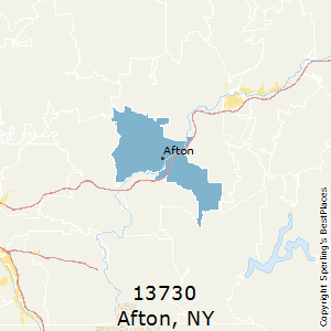 Afton,New York County Map