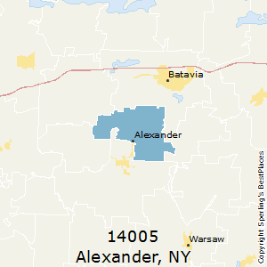 Alexander,New York County Map