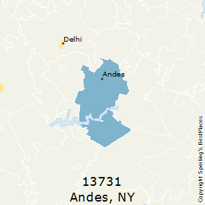 Andes,New York County Map