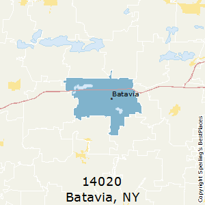 Batavia,New York(14020) Zip Code Map