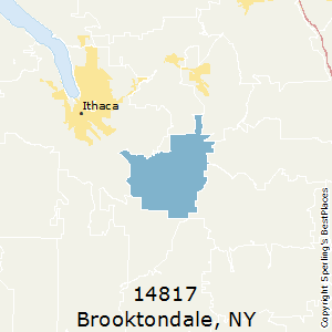 Brooktondale,New York County Map