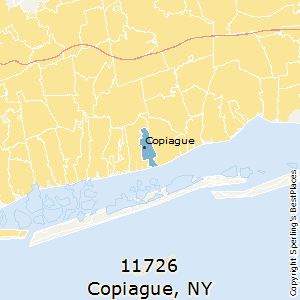 Copiague,New York County Map
