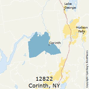 Corinth,New York County Map