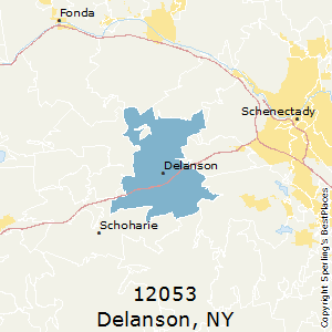 Delanson,New York County Map