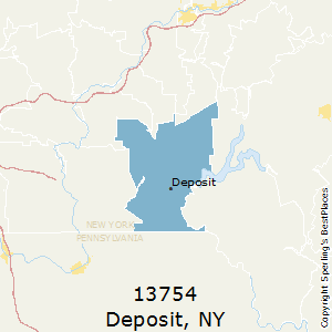 Deposit,New York County Map