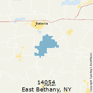 East_Bethany,New York County Map