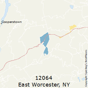 East_Worcester,New York County Map