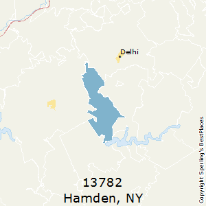 Hamden,New York County Map