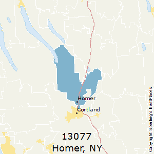 Homer,New York County Map