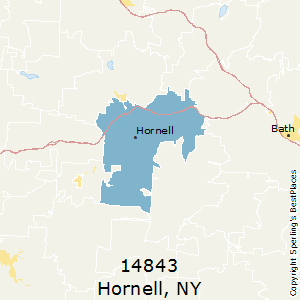 Hornell,New York County Map