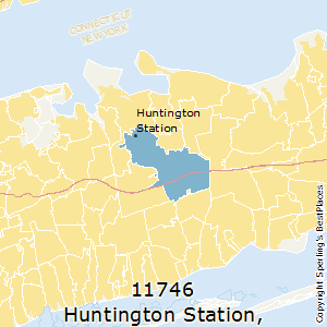 Huntington_Station,New York County Map