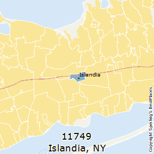 Islandia,New York County Map