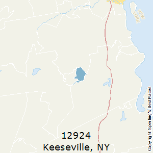 Keeseville,New York County Map