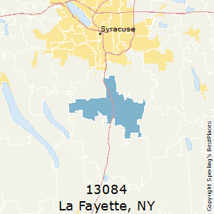 La_Fayette,New York County Map