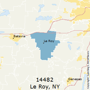 Le_Roy,New York County Map