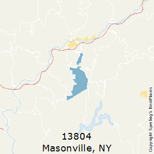 Masonville,New York County Map
