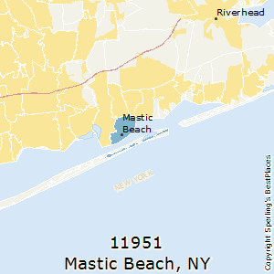 Mastic_Beach,New York County Map