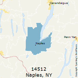 Naples,New York County Map