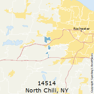 North_Chili,New York County Map