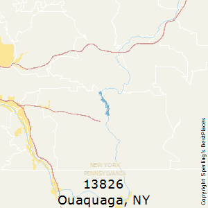 Ouaquaga,New York County Map