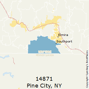 Pine_City,New York County Map