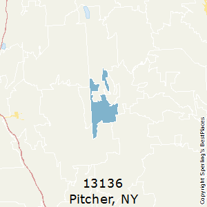 Pitcher,New York County Map