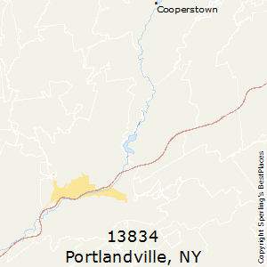 Portlandville,New York(13834) Zip Code Map