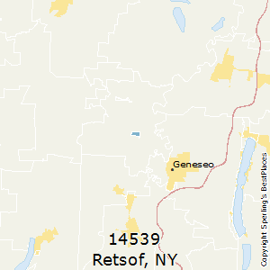 Retsof,New York County Map