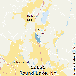 Round_Lake,New York County Map