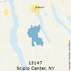 Scipio_Center,New York County Map