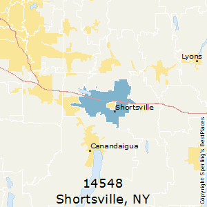 Shortsville,New York County Map