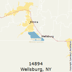 Wellsburg,New York County Map