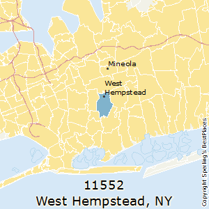 West_Hempstead,New York County Map