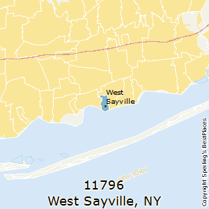 West_Sayville,New York County Map