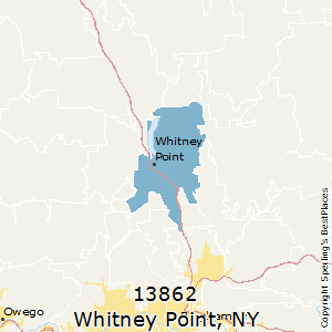 Whitney_Point,New York County Map