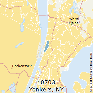 Yonkers,New York County Map