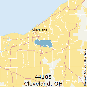Cleveland,Ohio(44105) Zip Code Map
