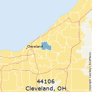 Cleveland,Ohio(44106) Zip Code Map