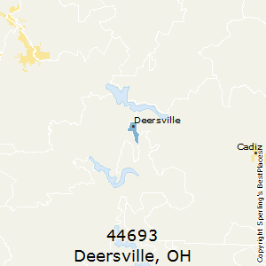 Deersville,Ohio County Map