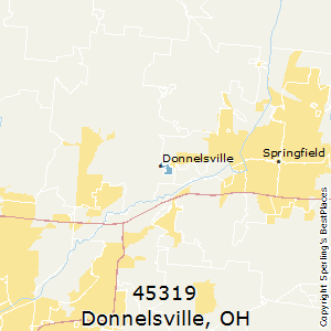 Donnelsville,Ohio County Map