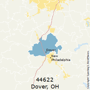 Dover,Ohio County Map