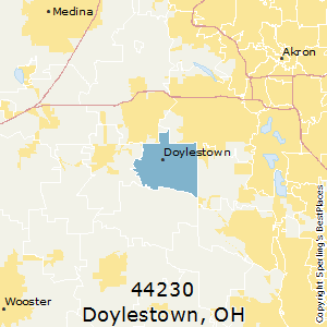 Doylestown,Ohio County Map
