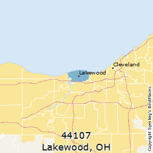 Lakewood,Ohio County Map