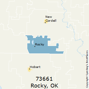 Rocky,Oklahoma(73661) Zip Code Map