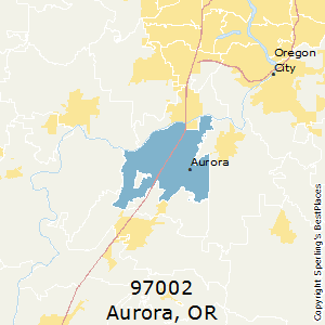 Aurora,Oregon County Map