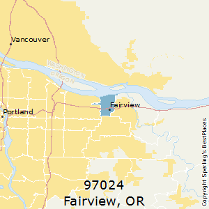 Fairview,Oregon County Map