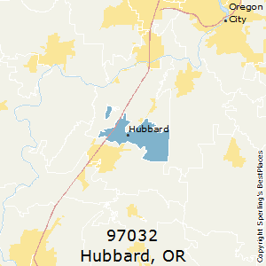 Hubbard,Oregon County Map